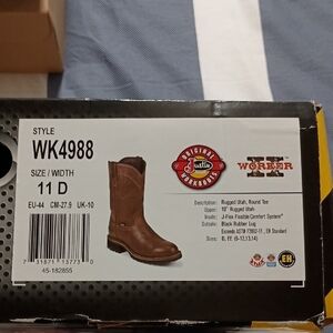 Justin Rugged Utah Boots 11D NIB